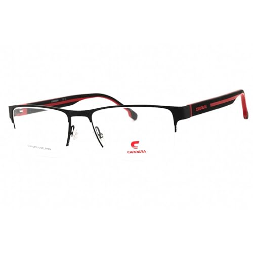 Lunettes de vue Carrera 8893 BLX noir mat et rouge pour homme