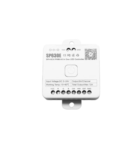 Contrôleur LED Bluetooth SP630E 12-en-1 pour effets WS2812B et RGBCCT - 3