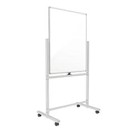 TRU RED Magnetic Painted Steel Mobile Dry Erase Board, 30x40 In