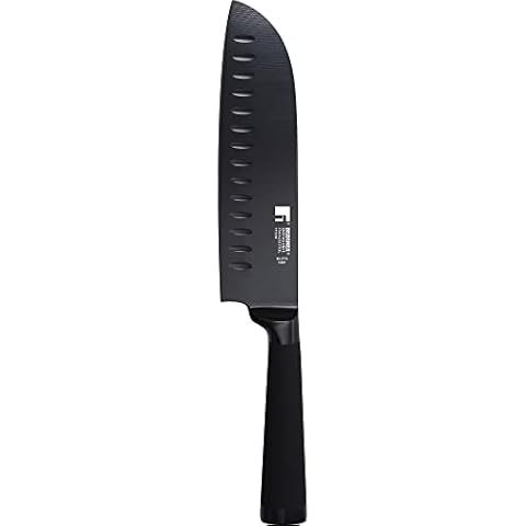 Bergner Black Blade Cuchillo Santoku, Acero Inoxidable, Negro Cover