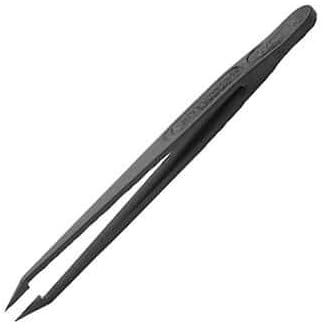 Cole-Parmer ESD Safe Plastic Tweezer, Tips: Angled, Pointed, 11.5 cm