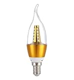 JrEam 10 Stück LED-Lampen E14 9W 12W Goldenes Aluminium AC 220V LED-Lampe Kaltweiß Warmweiß Lampada(Double Color,GOLDEN Long Tail_E14_5W)