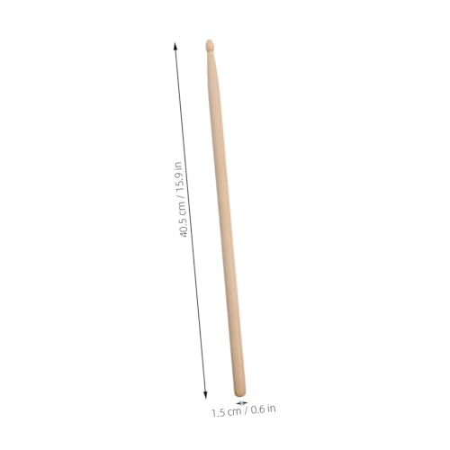 Beavorty 12 pares baquetas de madera de arce 5a con puntas redondas para práctica de batería miniatura 2