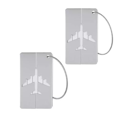 Kit 02 Tag Identificador Etiqueta De Mala e Mochila - Prata