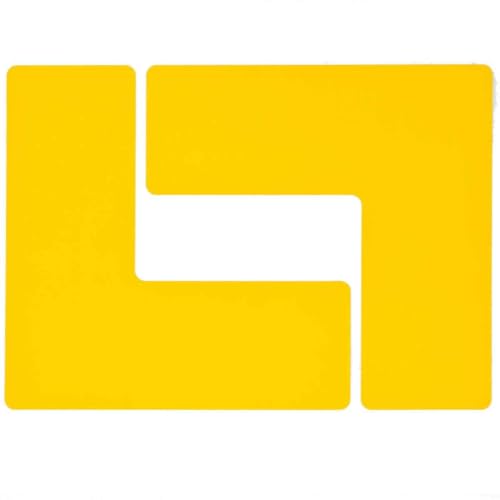 Toughstripe - Pennarello angolare L, 76,20 x 203,20 x 203,20 mm, confezione da 20, colore: giallo