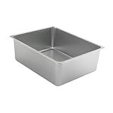 Bothyi Stainless Steel Litter Box,High Sided Cat Litter Tray Easy to Clean Splashproof Open Top Pet Toilet for Kittens Rabbits Kitty, 50x35x10cm