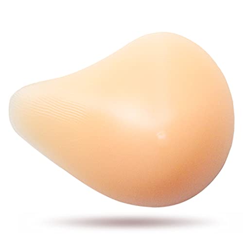 CNMJI Silicone Fake Boobs Prosthetic Breast Forms Fake Breast Enlarger for Crossdresser Mastectomy Prosthesis Armpit Bra Enhancers Inserts Asymmetrical Shape,Right Side,C Cup:300g