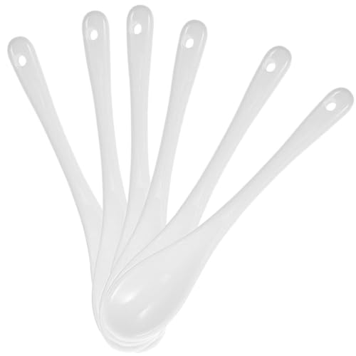 STOBAZA Reusable Stirrers Ceramic Mixing Spoons for Soup Juice Hot Tea Bar Supplies Creative Stirring Tools