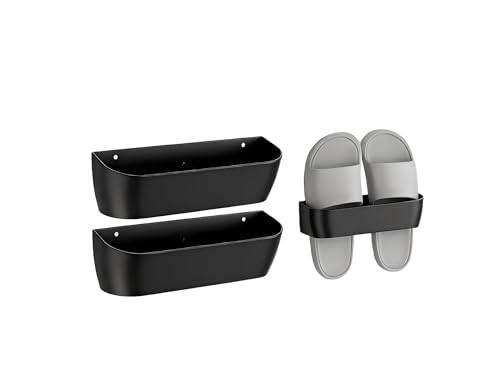 Jsdzsm Wall Mounted Shoe Rack 2-Pack with Sticky Strips –