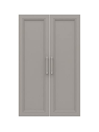 Closetmaid Modular Storage Pair Set, 2 Doors, Wood Closet Organizer Shaker Style, Add On Accessory For Shelf Units, Taupe, Solid Kit #TOP6