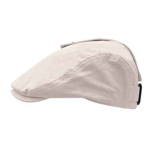 Image of ZLYC Men Cotton Flat Cap Summer Scally Ivy Gatsby Newsboy Beret Driver Cabbie Hunting Hat
