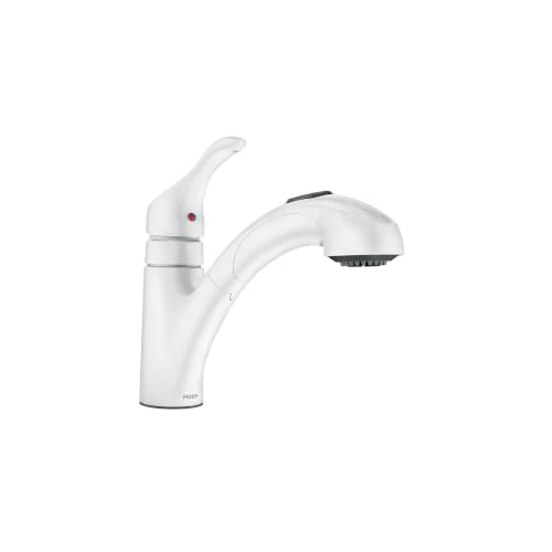 Moen CA87316W Pullout Spray Faucet from The Renzo Collection, White
