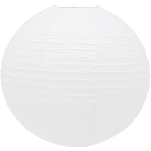 30cm White Round Bamboo Paper Lampshade Cover