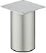 Produktbild Gedotec Möbelfuß 100 mm Tischbein Sockelfuß Aluminium | Schrankfuß Edelstahl-Optik | Fuß mit Anschraubplatte | ohne Höheneinstellung | Möbelbeschläge