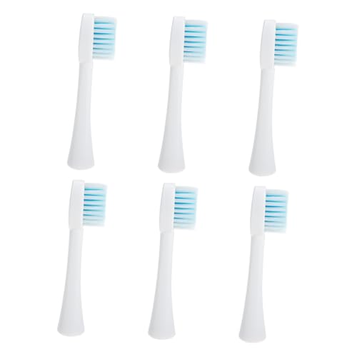 FRCOLOR 6 piezas Cabezas de Cepillo Eléctrico Compatibles X Q Q X- Cerdas Suaves Redondeadas Resistente al Agua Repuestos para Dientes Limpieza Precisa Oral Adultos