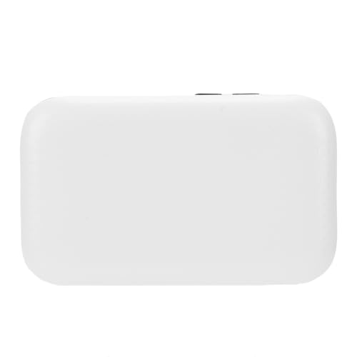 Image of 4G Mobile WiFi Travel Router Mobile Hotspot, Dual SIM Card Slot Plug and Play 300Mbps Internet Router with Color LED Display Screen, Battery for Smartphone Laptop Tablet (White)