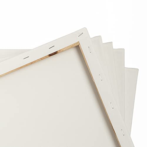 MAHITOI ™ Med Weight Traditional Stretched Canvas 24” x 36”, Oil & Acrylic Paints Triple Acrylic Primed Gesso Wood Frame Canvas Smooth Surface & Reduce Absorbency, Acid-Free White, 24x36 Canvas. by MAHITOI - Image 3