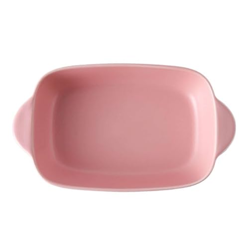 Fuente de cerámica para horno, rectangular, apta para horno y cazuela, apta para microondas
