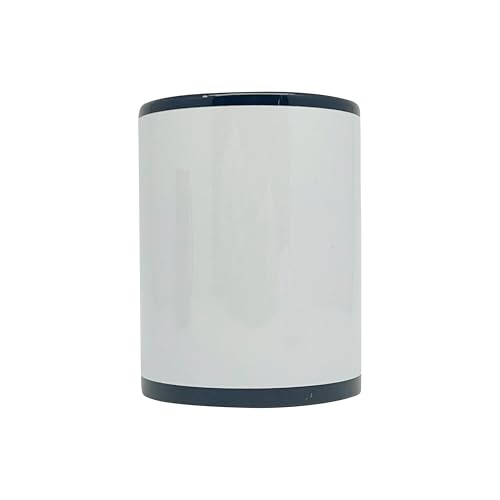 Make Market 12 unidades de taza cerámica 15oz negra con parche blanco miniatura 5