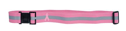 Reflective Elastic Belt w/Buckle Closure Pink