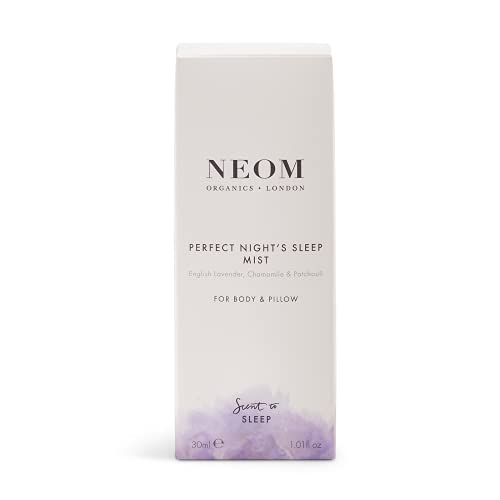 Neom - Lavender & Chamomile Mist For Body & Pillow, 1 Fl Oz | Perfect Night's Sleep Range | Essential Oils | Pillow Mist #TOP3