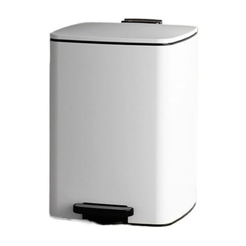 Caneca de basura cuadrada sin contacto 15L blanca miniatura 1