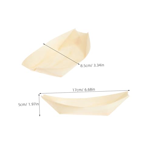 Platos para sushi desechables de madera Homoyoyo 6 pulgadas x100 miniatura 2