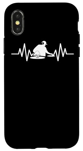 Disco de música retro Jockey DJ 90s Vinilo-grabación de música Carcasa para iPhone X/XS