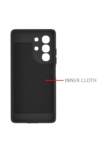 Image of Amazon Brand - Solimo Back Cover for Vivo T4X / IQOO Z10X 5G | 3D Silicon with Cloth | Shockproof | Stylish Bumper Case (Black)