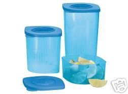 Paperback Tupperware Fresh N Cool Container 3pc Set - Azure [Chinese] Book