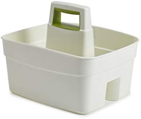Kitchen Caddy Large Strong Plastic Cleaning Tools Tidy Multipurpose Sink Organizer Utility Storage Caddy with Handle - Cream