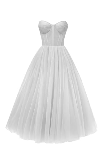 Tvuyet Sleek Sleeveless Prom Dresses Corset Tea Length Short Quinceanera