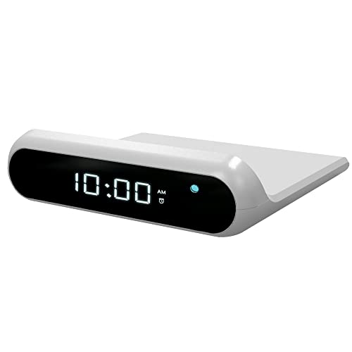Chargeworx 2-In-1 Wireless Charging Alarm Clock | 10W Fast-Charge | Supports 12Hr & 24Hr Formats | Modern Alarm Clocks For Bedrooms, Desk & Clock For Nightstand | Wireless Alarm Clock, Bedroom Décor #TOP7
