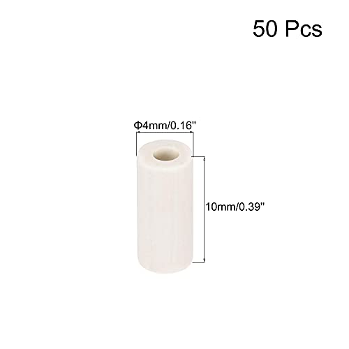 Sourcing map 50pz 2mm Diametro Tubo Ceramica Cavo
