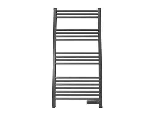 PUR LINE | Radiador NTW-11G Toallero Eléctrico de Aluminio Gris 500W con Temporizador – Radiador secatoallas eléctrico diseño Escalera, calefacción eficiente y protección IP22