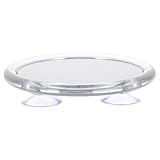 Toyvian Espejo de Aumento 20X con Ventosa Espejo de Maquillaje Redondo Φ100Mm Marco Plástico Blanco Adecuado para Cuidado Facial y Retoques Diarios
