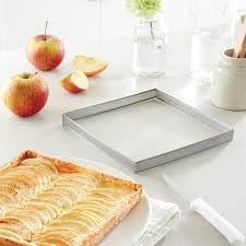 Dlk Perforated Square Tart Ring - 8” x 8” x 0.8” Perfect for Baking Crisp Tarts