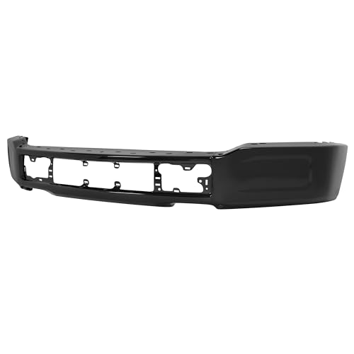 ALMULOO Front Bumper Face Bar Compatible with 2018-2020 Ford F-150 W/O Fog Lamps Replacement For JL3Z17757CAPTM FO1002428 Bumper Cover Steel Black 3PCS