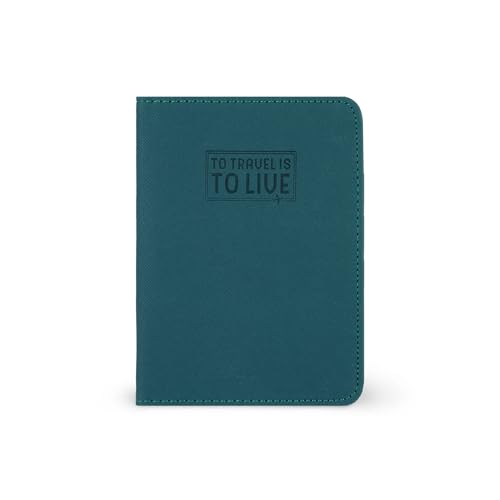 Legami - Porta Passaporto Blu Petrolio, Passport Holder Portafoglio per Viaggiare, Custodia per...