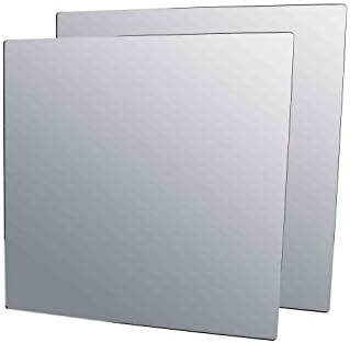 Acrylic Mirror Sheet 12" x 12" Reflective Frameless Lucite Tile Lightweight Portable Display with Rounded Corners for Makeup Applications Hair Salons and Traveling by Marketing Holders