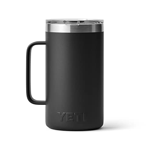 Image of YETI Rambler 24 oz Mug, Vacuum Insulated, Stainless Steel with MagSlider Lid, Black