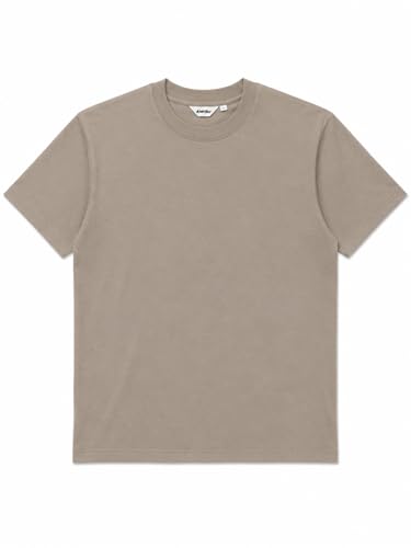 [KIGETSU] メンズ 半袖Tシャツ, クルーネック, 無地, 綿混生地, レギュラーフィット, カジュアル, 春夏