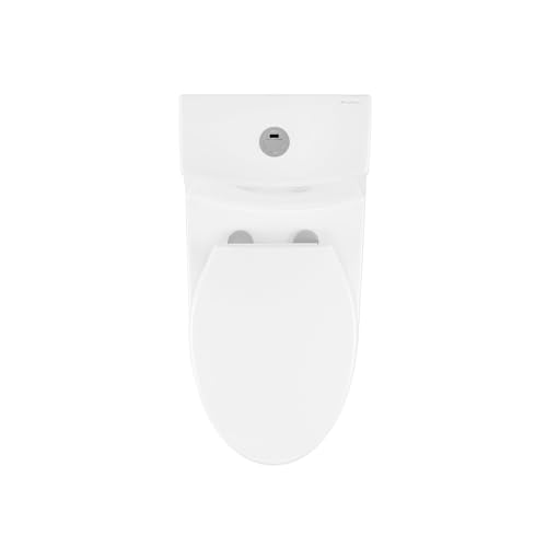 Inodoro de una pieza Tours con sistema touchless y doble descarga 1.1/1.6 gpf, color blanco miniatura 3