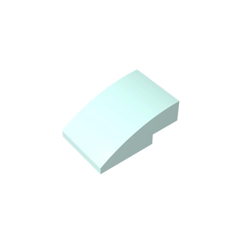 24309 Arched Brick Slope Curved 3x2 No Studs 50 Pieces GDS-1123 Compatible with Lego Building Blocks Color:Light Aqua — image 1