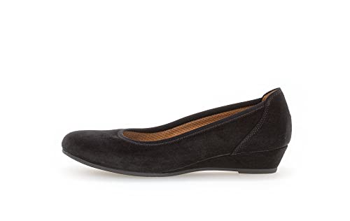 Gabor Damen Keilpumps, Frauen Absatzschuhe,Leichte Mehrweite (G),wedge-heel,klassisch,elegant,schwarz,40.5 EU / 7 UK