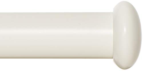 Ivilon Adjustable Window Curtain Rod - Heavy-Duty, Ideal for Living Room, Bedroom - Easy Install, Ivory 48-86 Inch