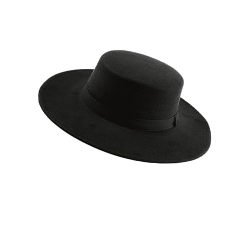 Carnavalife sombrero Cordobés Hombre Negro Rojo Feria de Abril Sevillana Fedora (FR/ES, Letras, Talla Única, Negro)
