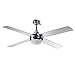 Deckenventilator Ventilator Granada silber Ø 130 cm mit Lampe + Fernbedienung 130 Watt