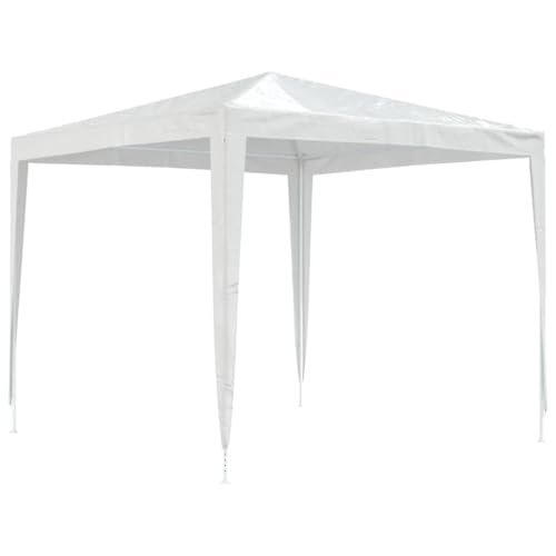 vidaXL Partyzelt UV-beständig Wasserbeständig Pavillon Festzelt Gartenzelt Gartenpavillon Bierzelt Zelt Garten Party 2,5x2,5m Weiß PE Eisen