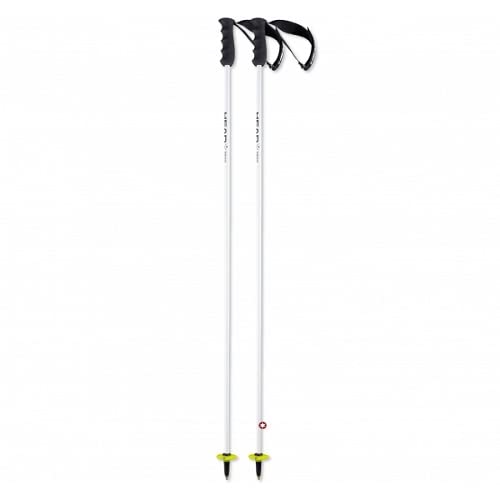 Cinghie per polvere Head Worldcup SL JR - Bastone da Sci Unisex per Adulti, Bianco (Bianco), 90